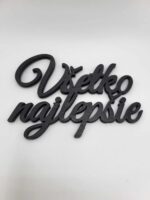 Nápis - Všetko najlepšie /10/čierna/