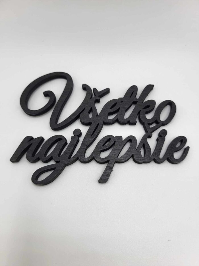 Nápis - Všetko najlepšie /10/čierna/ - Image 1