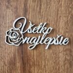 Nápis - Všetko najlepšie ruža 02