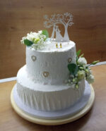 Svadobný pár pod korunou stromu 02 /biela/12,3/ – Obrázok 2