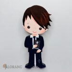 Dekorácia na tortu/magnetka prijímanie - modliaci sa chlapček