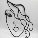 pl. zápich - Žena tvár - Obrys/Silueta 02 /čierna/