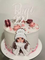 Dekorácia na tortu/magnetka - Snehová kráska /13 – Obrázok 2