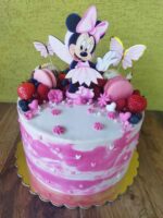 Dekorácia na tortu/magnetka Minnie s krídlami /ružová/ – Obrázok 3