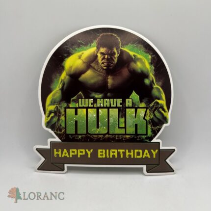 pap. zápich na tortu - Happy Birthday - Hulk 01
