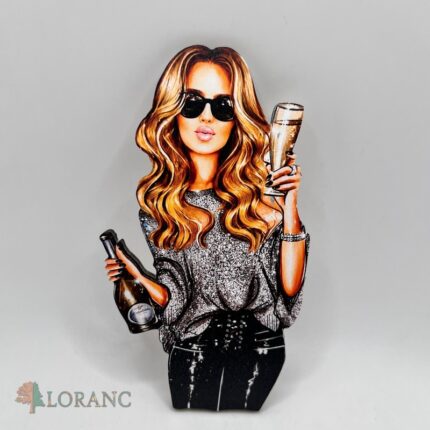 dekorácia na tortu/magnetka Žena/Dievča - Party Girl 01 /blondýna/