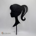 Zápich na tortu - Silueta žena 01/13/čierna/