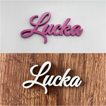 Drevený výrez meno Lucka