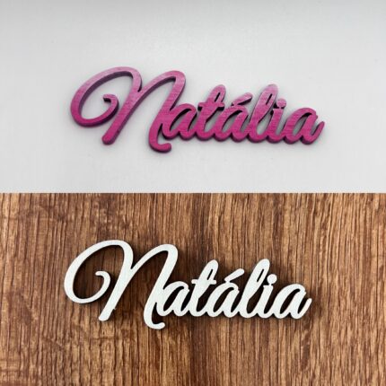 Drevený výrez meno Natália