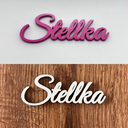 Drevený výrez meno Stellka