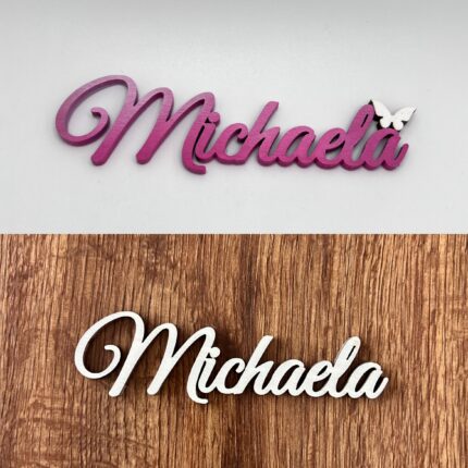 Drevený výrez meno Michaela