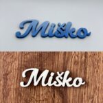 Drevený výrez meno Miško /02/
