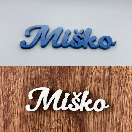 Drevený výrez meno Miško /02/