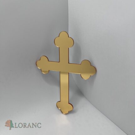 Dekorácia na tortu/zápich – pl. krížik zlatý