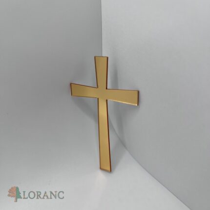 Dekorácia na tortu/zápich – pl. krížik zlatý