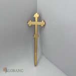 Dekorácia na tortu/zápich – pl. krížik zlatý