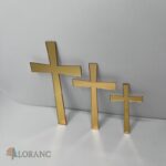 Dekorácia na tortu/zápich – pl. krížik zlatý /Typ A/5/ – Obrázok 3