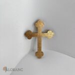 Dekorácia na tortu/zápich – drevený krížik zlatý