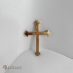 Dekorácia na tortu/zápich - drevený krížik zlatý