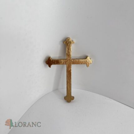 Dekorácia na tortu/zápich - drevený krížik zlatý