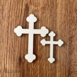 Dekorácia na tortu/zápich – drevený krížik /Typ C/6,5/ – Obrázok 2