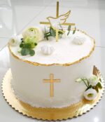 Dekorácia na tortu/zápich – pl. krížik zlatý /Typ A/5/ – Obrázok 6