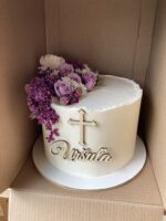 Dekorácia na tortu/zápich - drevený krížik /Typ A/8/ – Obrázok 3