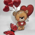 Dekorácia na tortu - /sada-magnetka, srdiečka. motýľ/ 02