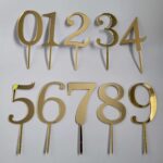 Plastové čísla sada 0 - 9 /zlatá/03