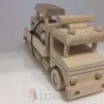 Drevená odťahovka+osobné auto 2v1