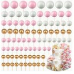 Dekorácia – Guličky/ružové +biele/ SADA 95