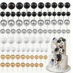 Dekorácia – Guličky/čierne+strieborné/ SADA 69