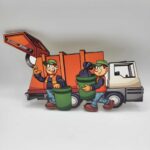 dekorácia na tortu/magnetka Smetiarske auto / Smetiar