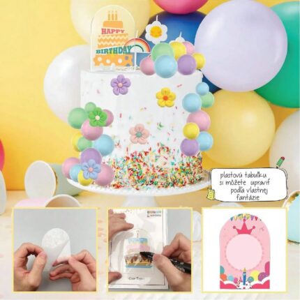 Dekorácia – Guličky+ kvietky SADA 63