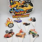 pap. zápich na tortu - Happy Birthday – Auto Hot Wheels 03