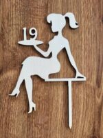 Zápich na tortu - sediaca žena/dievča číslo 19