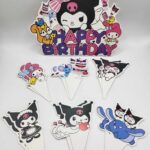 Pap.zápich na tortu Happy Birthday /Kuromi & Melody /Hello Kitty/