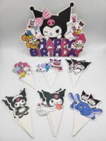 Pap.zápich na tortu Happy Birthday /Kuromi & Melody /Hello Kitty/