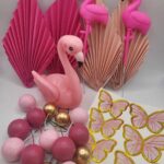 Dekorácia – Guličky/ružové + pelikán/ SADA 72