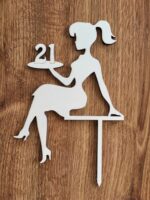 Zápich na tortu - sediaca žena/dievča číslo 21