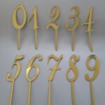 Plastové čísla sada 0 – 9 /zlatá/06