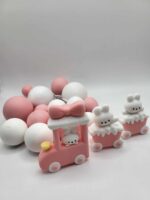 Dekorácia – Guličky/ružové+vláčik/SADA 78