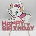 Pap. zápich na tortu Happy Birthday – Mačička Marie /01/