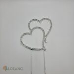 Štrasové srdiečko - dvojsrdce – Obrázok 2