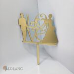 pl.zápich – /Mr & Mrs/LOVE + svadobný pár /zlatý/ 11 – Obrázok 2