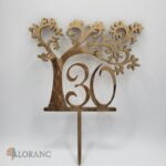 číslo 30 + strom /zlatá/