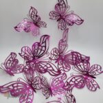 Dekorácia – motýle cyklamenové 3D/45