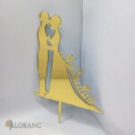 pl.zápich – Mr & Mrs + svadobný pár /zlatý/ 07