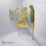 pl.zápich – Mr & Mrs + svadobný pár /zlatý/ 08