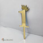 pl.zápich - číslo 1 + korunka /mini zlatá/